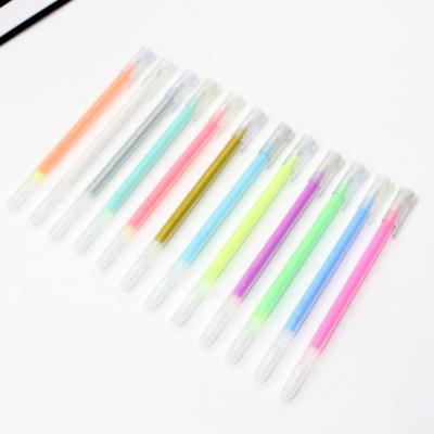 China School normal colorful stationery gel pen highlighter bar plastic promotional pens for sale