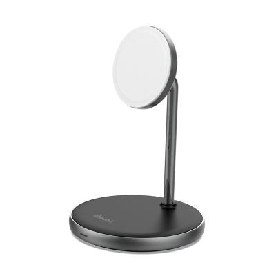 China 2021 Hot Selling Mobile Phone 15W QI Fast Wireless Charger Stand For iPhone 12 And 13 Series for sale