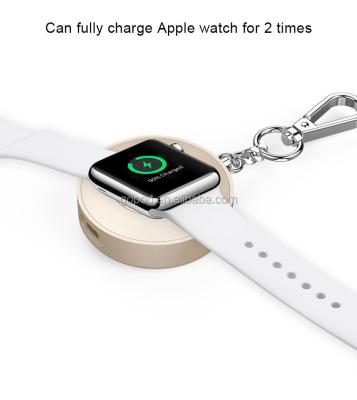 China Portable Apple Watch OEM Wireless Power Bank For Apple Watch Key Chain 900mah Wireless Charger for sale