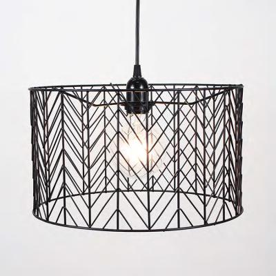 China Industrial Vintage Wire Metal Basket Cage Lighting Net Cage Pendant Metal Ceiling Hanging Lamp for sale