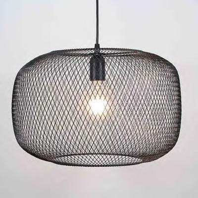 China Industrial Black Color Metal Cage Industrial Vintage Iron Pendant Lighting Lamp for sale