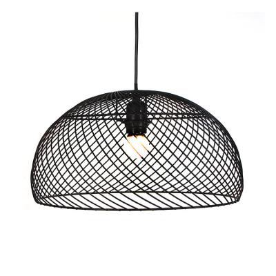 China Industrial High Quality Modern Round Luxury Unique Iron Black Lantern Stand Lamp Pendant Light for sale