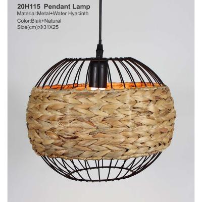 China Natural Water Hyacinth Pendant Light For Home Decoration Hotel Decoration E26/27 for sale