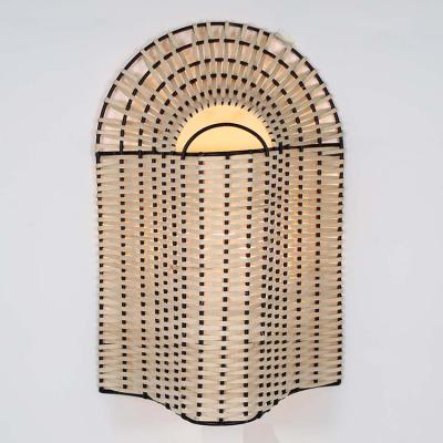 China Wholesale Modern Style Hotel Design High Quality Modern Home Rattan Woven Wall Lamp for sale