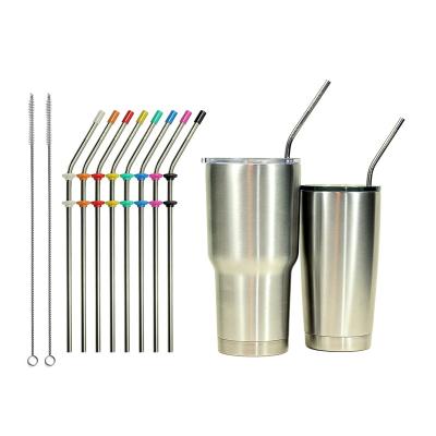 China Amazon Sustainable Reusable Stainless Steel Drinking Straws - Cleaning Brush Included for sale