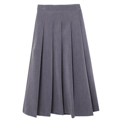 China Women Swing Look Look A Line Skirts Women Girls Breathable Mid Length Slim Female Waist High Pleated Skirt Casual Outfits for sale