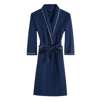 China Breathable Male Lady Couples Nightgown Hotel Cotton Waffle Robe Bathrobe Woman Pajamas Plus Size Women Sleepwear for sale