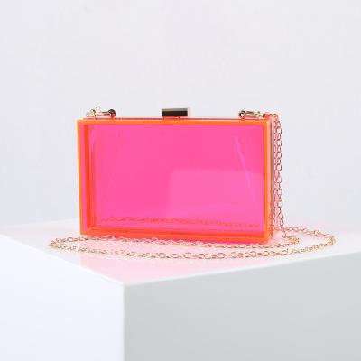 China Women Durable Acrylic Clear Purse Cute Transparent Cross - Body Bags Lucite See Through Purses Even Clutch Events Chain Shoulder Bag for sale