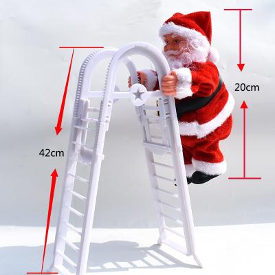 China Kids Eco-friendly Christmas Ladder Santa Toy 1pc Christmas Ornament Design Decoration Electric Exquisite Adorable Creative Ornament for sale