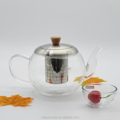 China Viable Korean Glass Teapot with Infuser for sale