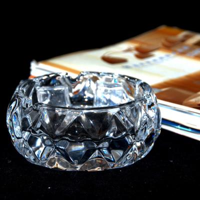 China Octagonal Heat Resistant Rainbows Around Crystal Embossed Glass Ashtray as Crafts for Home Decoration for sale