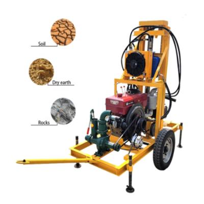 China Geological Exploration 100M Small Portable Diesel Hydraulic Water Well Drilling Rig Machine for sale