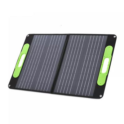 China 18v 60w 60 Watt Camping High Efficiency Folded Foldable Panel Charger Solar Panel For Power Station for sale