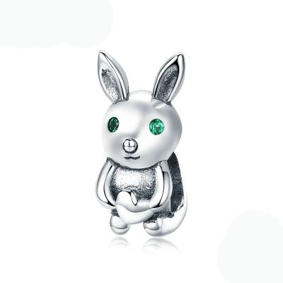 China Fit 100% Sterling Silver Beads 925 Sterling Silver Charm Animal Innocence Cute Rabbit Jewelry Pandora Charms Original Bracelet and Bangle for sale