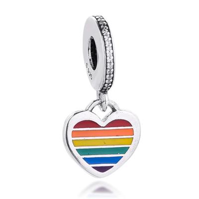 China 100% Real Original 925 Sterling Silver Pride Dangle Charm Pan Bracelets Romantic Fit For Women DIY Jewelry Making for sale