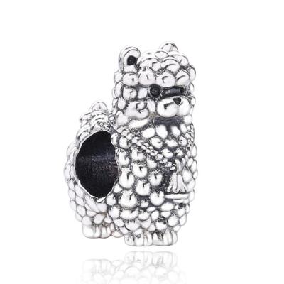 China Fits Cute Pan Bracelet Fluffy Llama Charm 925 Genuine Sterling Silver Beads for DIY Making Women Jewelry kralen des abalorios for sale