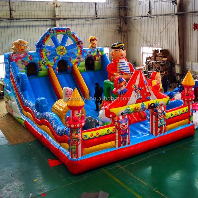 China Durable New Ferris Roll Inflatable Bounce Slide, Outdoor Kids Inflatable Castle Trampoline, Can Do Business Inflatable Slide for sale