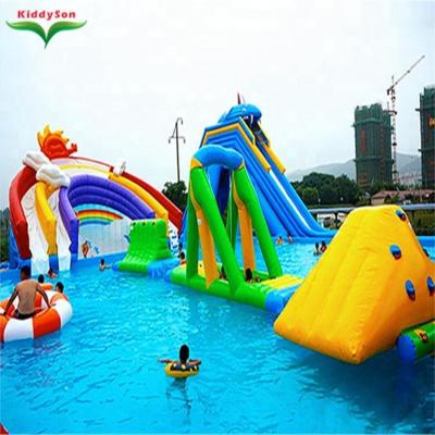 China PVC Water Park Obstacle Course Adult / Inflatable Kids , Inflatable Water Sports Games for sale