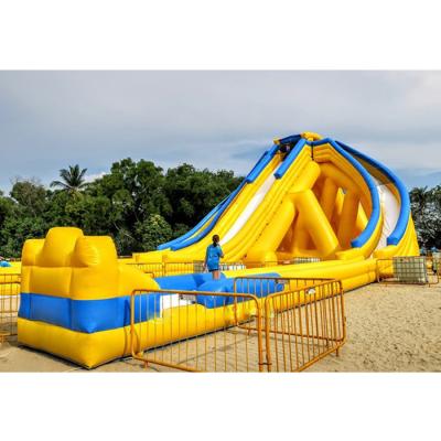 China Hot Selling Summer Water Park Inflatable Water Slide with Pool Inflatable Park, Durable PVC Inflatable Water Park Aqua for Kids and Adults for sale