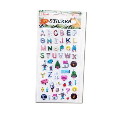 China High Quality Cheap Cartoon Sticker Screen Printing 3d Cat Miaow Kitties Stickers Custom Puffy Foam Stickers for sale