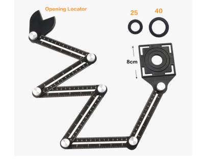 China Multi-fold Joinery 6 Angle Ruler Adjustable With Original Locator Aluminum Alloy Convenient Measurement Tools Ceramic Tile Opening for sale