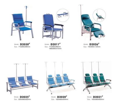 China Modern Cheap Waiting High Quality Hospital Waiting Room Chair Infusion Chair With PU Leather Cushion for sale