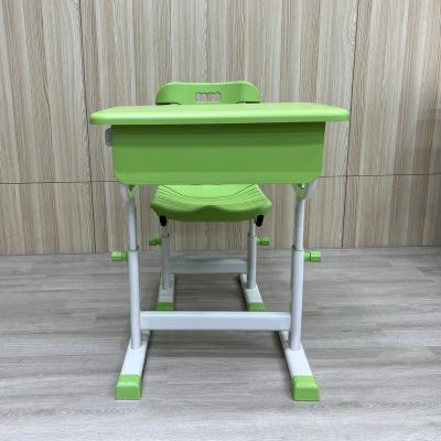 China Modern School Furniture Chairs School Children's Chairs With Writing Boards Plastic Popular Green Student Desks And Chairs for sale