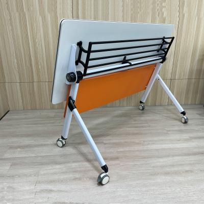 China Extendable Commercial Desk with Wheels Folding Personal Computer Training Room Table for sale