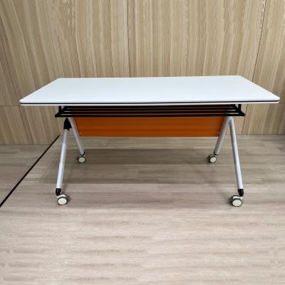 China 2022 extendable new high quality foldable conference table with wheeled single shape study training room table for sale