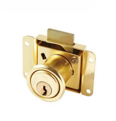 China Golden Color Office Furniture Drawer Locks for sale