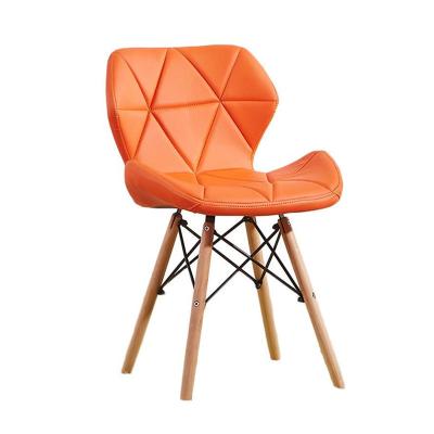 China New Pattern Color Adjustable Bright Leather Base (Height) Wooden Dining Chair for sale