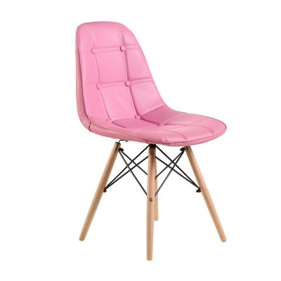 China Adjustable hot sale export pattern pink color leather dining chair /living room chair (height) for sale