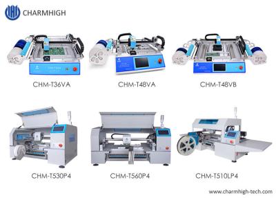 China Hoge Nauwkeurigheid 6 de Oogst van SMT van de soortendesktop en de lopende band van PCB van Charmhigh van de Plaatsmachine Te koop