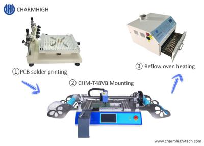 中国 小さい表面の台紙のはんだののりの絹の印刷物、CHMT48VBの破片MounterのPCBの暖房SMTの生産ライン 販売のため