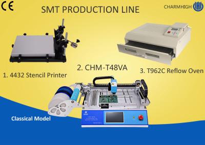 Cina Linea di produzione da tavolino di SMT posto della scelta, catena di montaggio del PWB del forno di riflusso della stampatrice dello stampino T962C in vendita