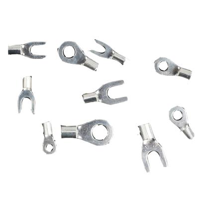 China 1000pcs Terminals Non-insulated Ring Fork Terminal Assortment Kit Cable Wire Connector Crimp Spade Hook Set LZ-Fork U-Type Trimp for sale