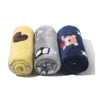 China Sustainable Pet Blanket Coral Fleece Soft Warm Dog Print Animal Fleece Blanket Mat Three Sizes for sale