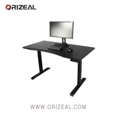 China Mid 2018 ORIZEAL Dual Motor Adjustable Electric Auto Sit Stand Professional Gaming Desk Heights for sale