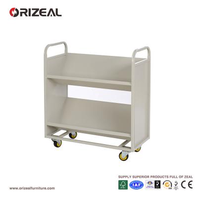 China ORIZEAL Modern Mobile Shelf Bookcase Trolley for sale