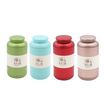 China Whole Tea Coffee Tea Custom Storage Metal Tin Can Airtight Container for sale