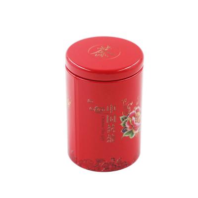 China Metal Tea Canister Tins For Tea Round Tea Gift Tin Case With Dome Lid for sale