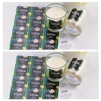 China Waterproof Candle Jars Stickers, Custom Label Candles, Candle Tin Labels for sale