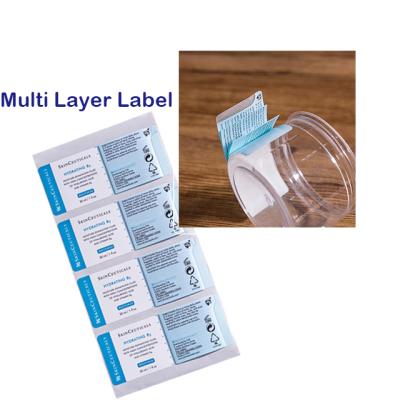 China Waterproof Multi Layer Label, Double Layer Label Sticker, Double Layer Sticker for sale