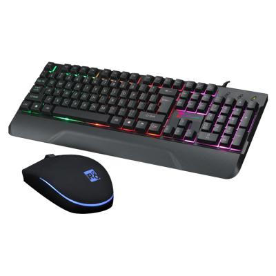 China Ergonomic R8 Wired Illuminated Keyboard And Mouse Combo For Gamer for sale