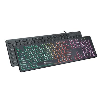 China Round Keys R8 New Arrival Wired RGB Round Keycap With Rainbow Backlit For Computer for sale