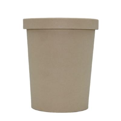 China High Quality Disposable Plain Packing Paper Bucket Cup Disposable Lunch Soup Bowl for sale