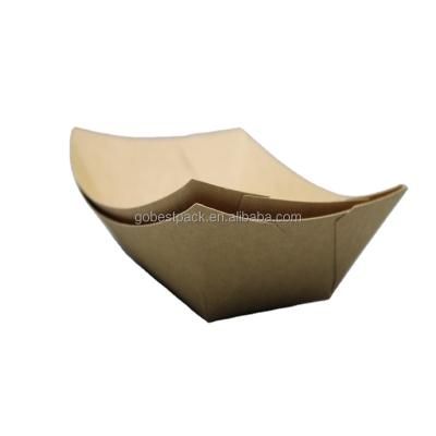 China Gobest Maker Disposable Kraft Paper Tray Bulk Packing Tray for sale