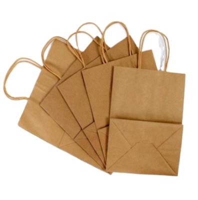 China Craft Paper Sack Recyclable Paper Bags With Your Own Logo Paper To Go Bag With Handle for sale