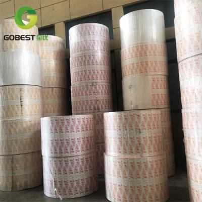 China Good high quality waterproof 170+15PE coated printed paper cup roll for making paper cup fan kraft paper roll for sale