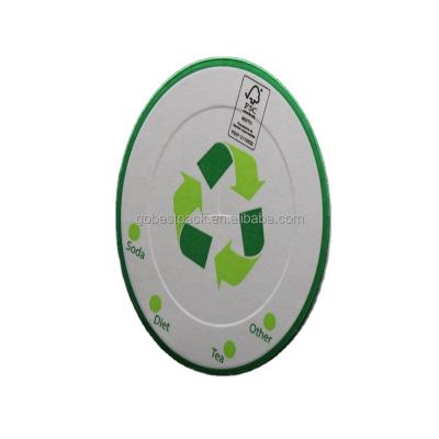 China Food Grade 100% Biodegradable Paper Lids White for sale